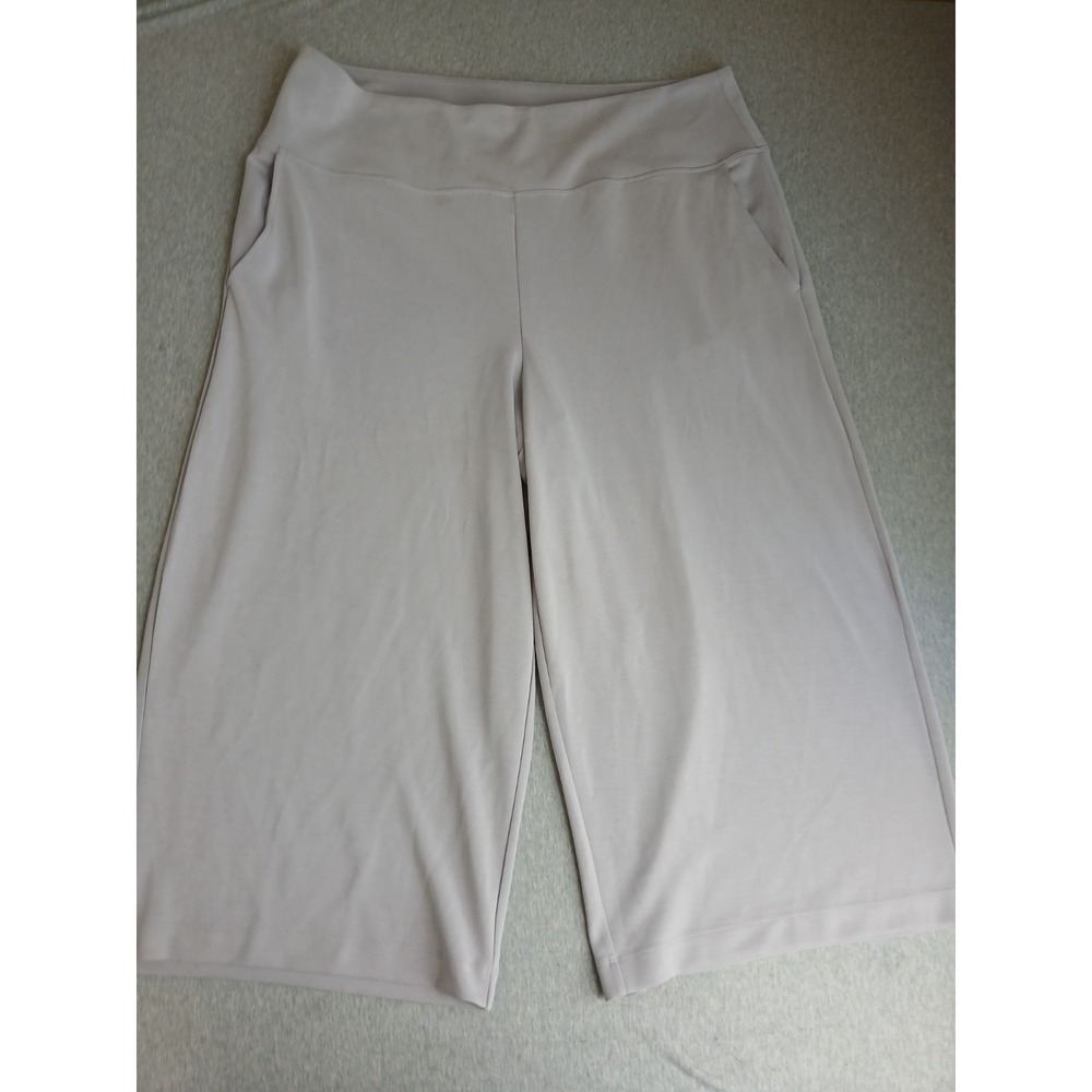 Athleta Pants 2x Seasoft Wide Leg Crop Pull On Comfort Stretch Casusl Jambe